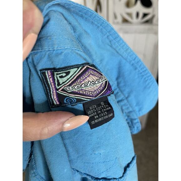 Weekends Vintage 90s 80s Patches Nautical Casual Shirt Button Up Size Small - Picture 4 of 9